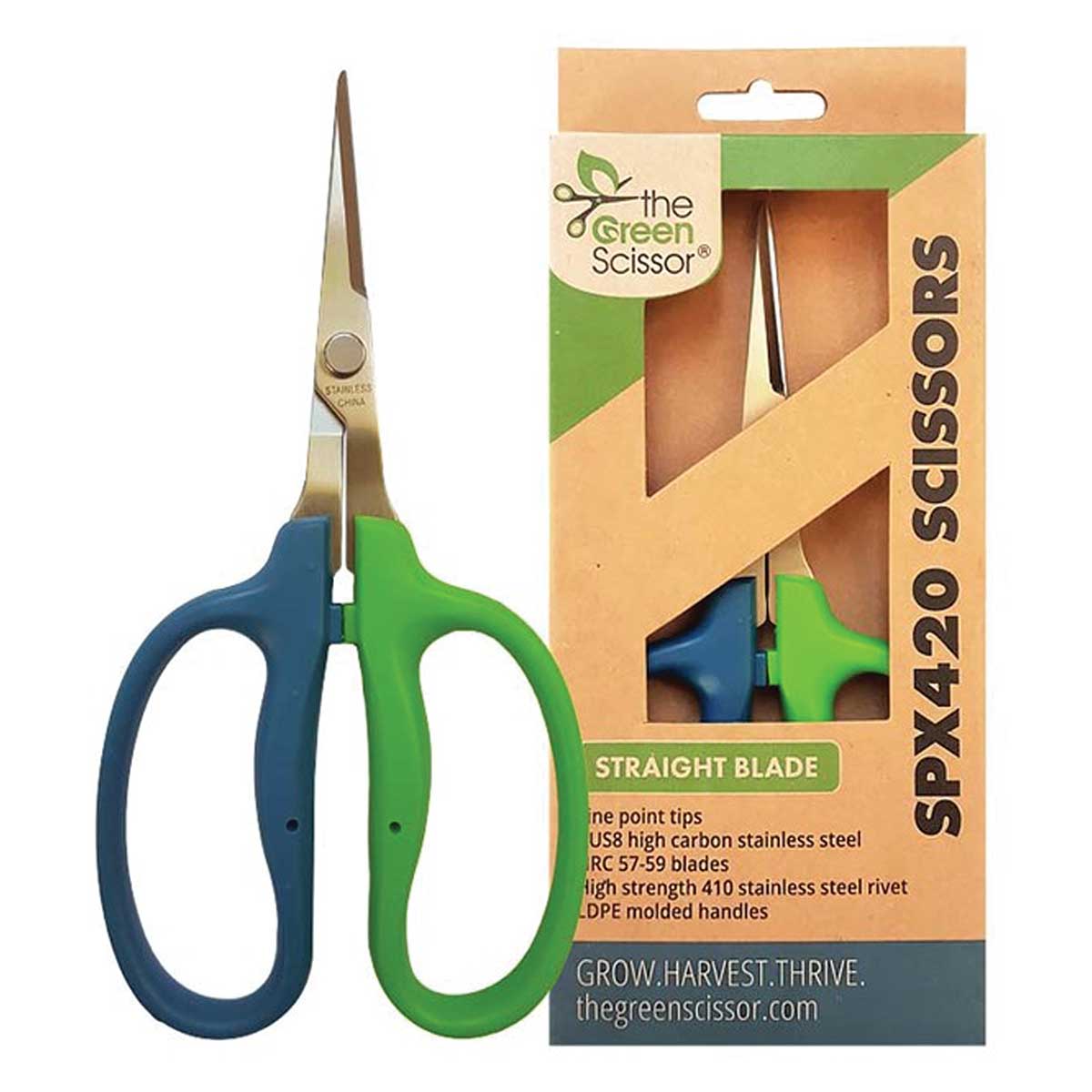 Green Scissor SPX420 Straight Trimming Scissors