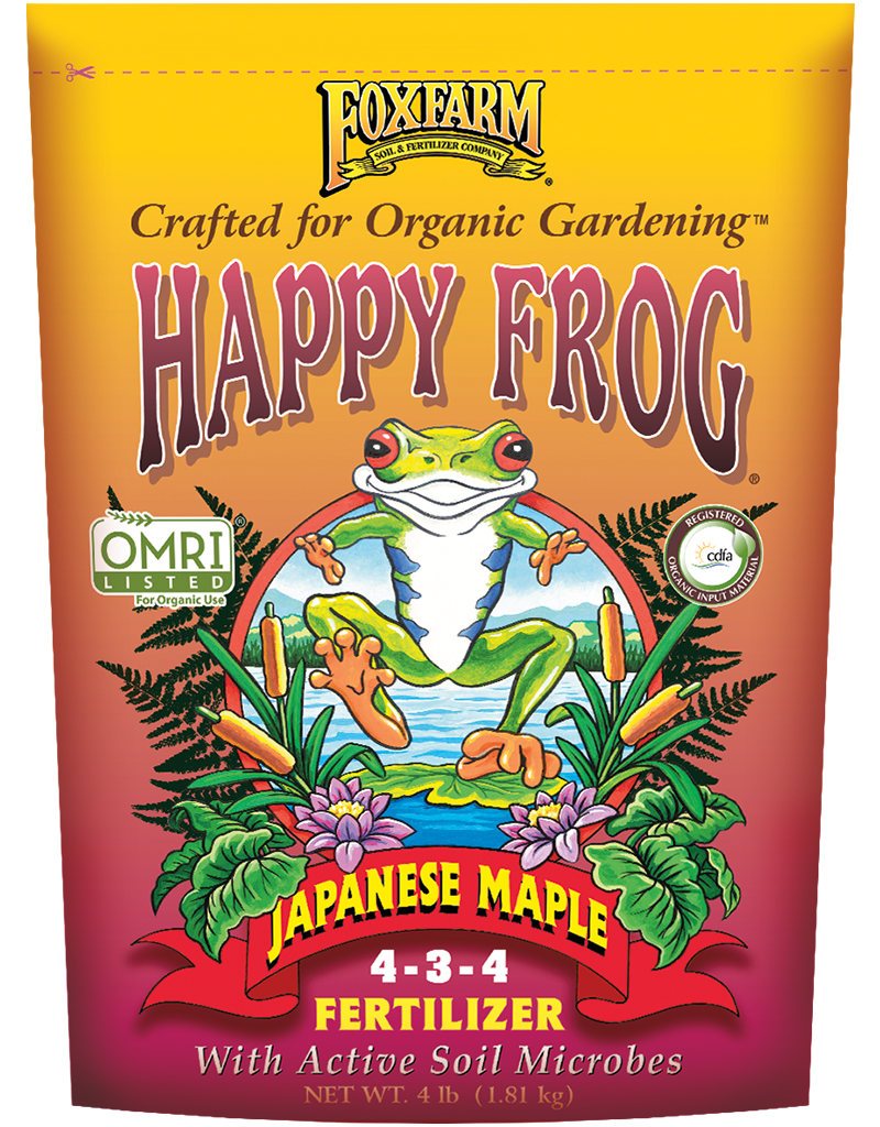 Happy Frog Japanese Maple Dry Fertilizer 4-3-4, 4lb Bag - OMRI Listed