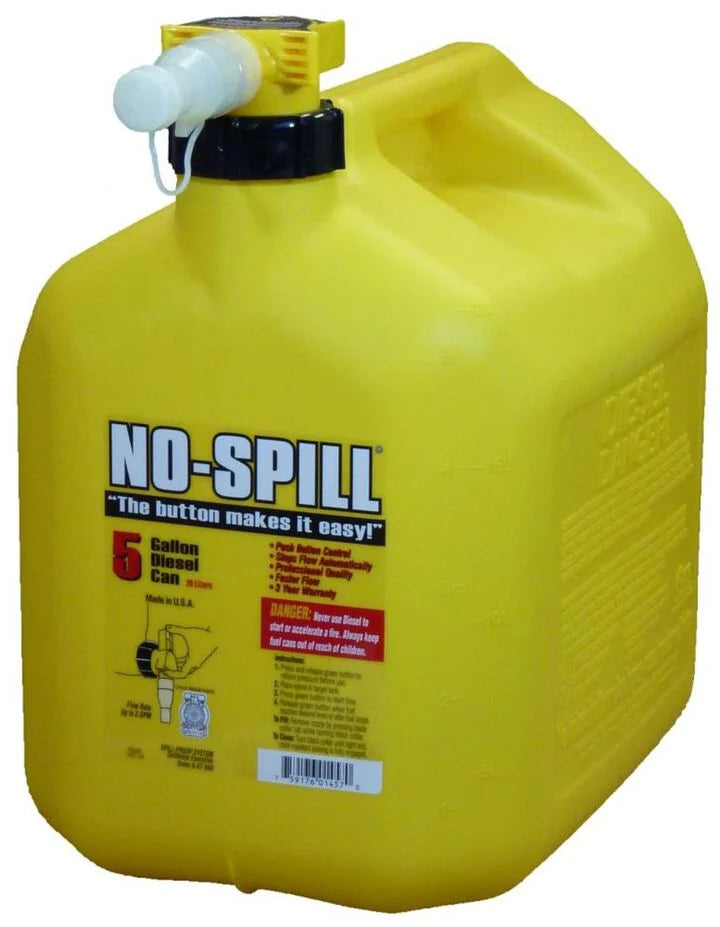 No-Spill Gas Can Diesel Yellow, 5 gallon, 1467