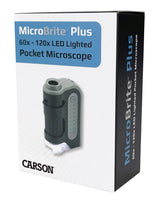 Carson MicroBrite Plus, 60x-120x LED Lighted Pocket Microscope (MM-300)
