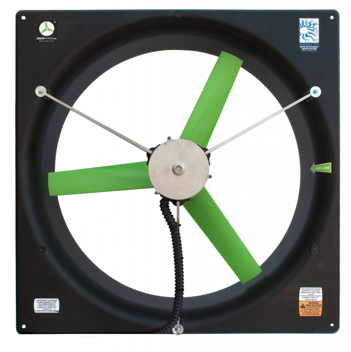 28" DC Snap Fan, Brushed Motor