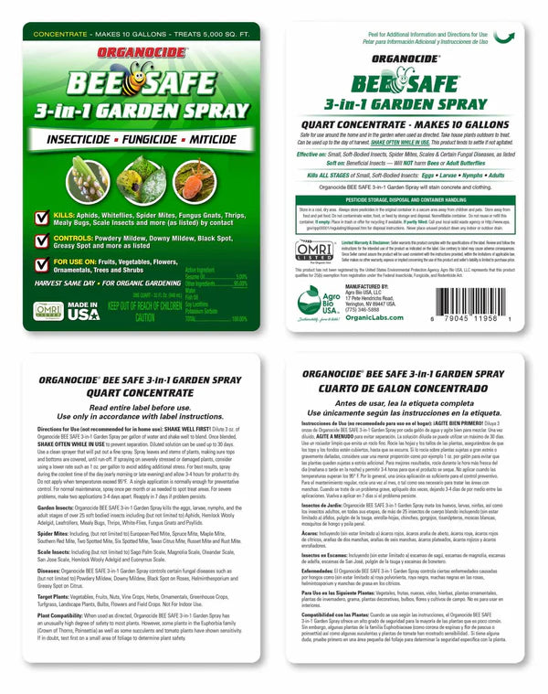 Organocide Bee Safe 3-in-1 Concentrate - 1 Quart