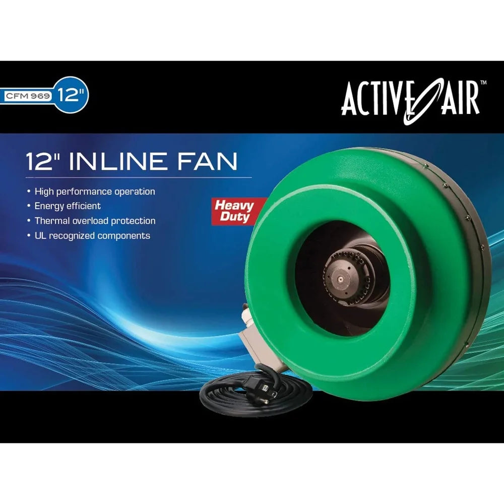 Active Air 12" Inline Fan (969 CFM)