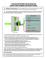 20" DC HAF Snap Fan (HAF/Horizontal Air Flow, Brushless Motor), Variable Speed