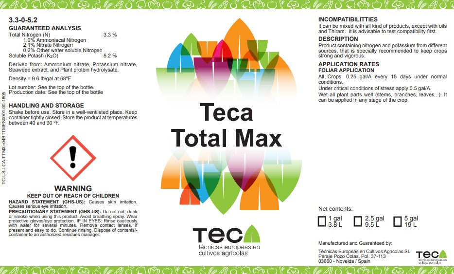 Teca Total Max 2.5 Gallon
