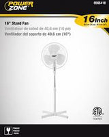 PowerZone 16" Stand Fan, Oscillating, 3-Speed