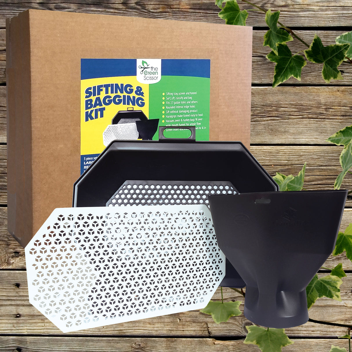 Green Scissor Sifting and Bagging Kit